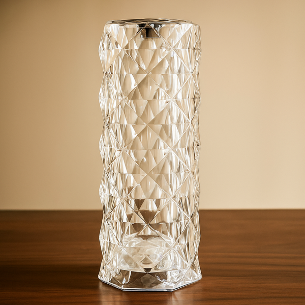 Crystal Luxe LED Acrylic Vase – Color Changing Table Lamp