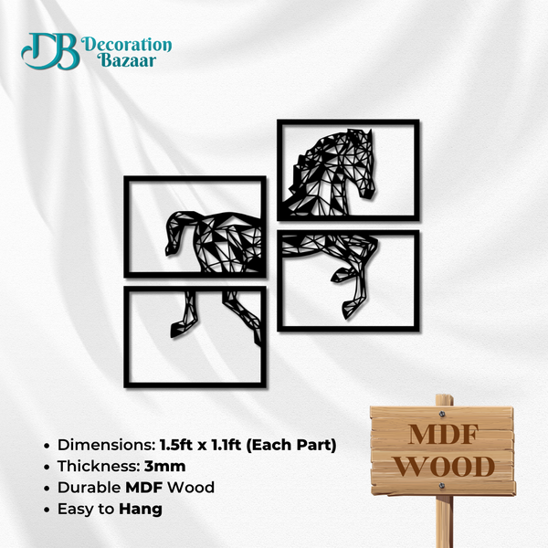 Geometric Horse Wall Art Decoration