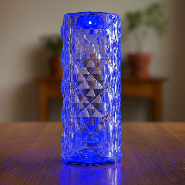 Crystal Luxe LED Acrylic Vase – Color Changing Table Lamp