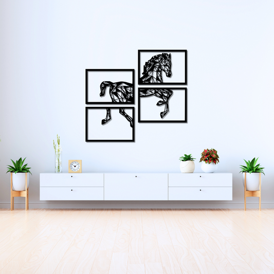 Geometric Horse Wall Art Decoration