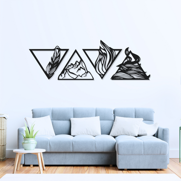 Four Elements Triangle Wall Art Decoration