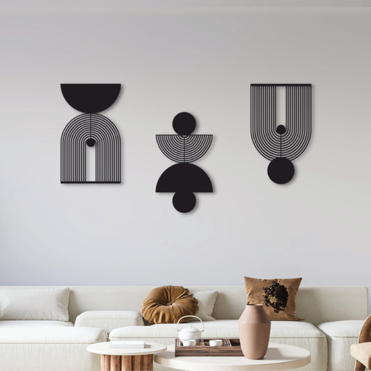 Mid Century Modern Wall Art Set of 3