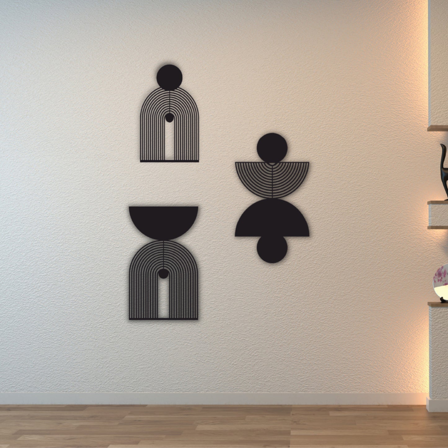 Mid Century Modern Wall Art Set of 3