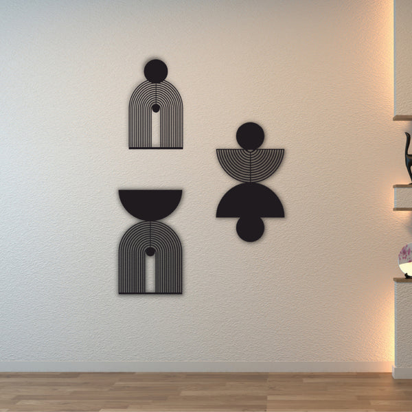 Mid Century Modern Wall Art Set of 3