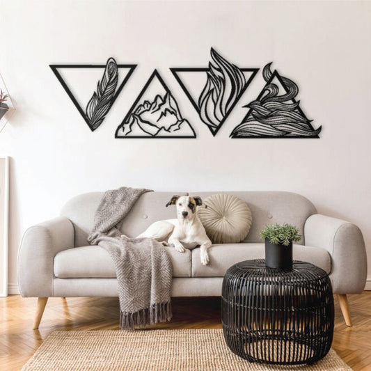 Four Elements Triangle Wall Art Decoration