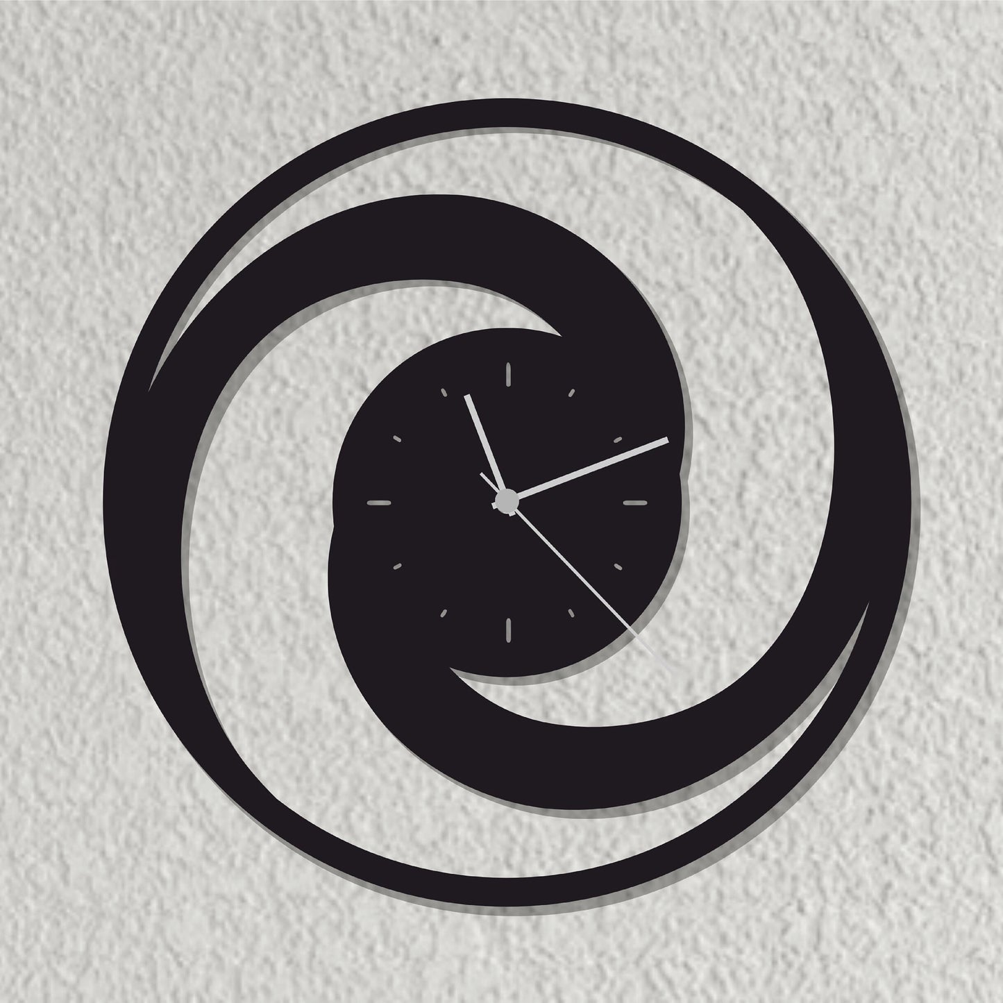 Helix Vortex Modern Geometric Style Clock