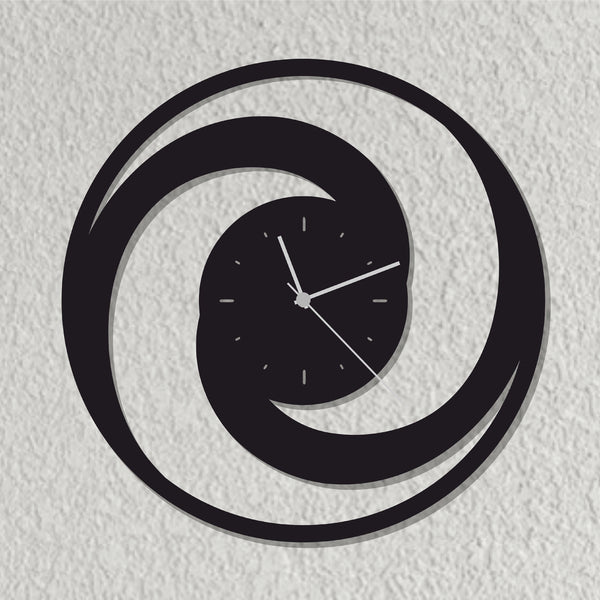 Helix Vortex Modern Geometric Style Clock